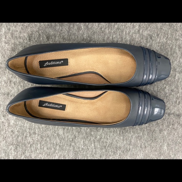 Auditions Shoes Auditions Womens Classy Leather Cap Slip On Shoes